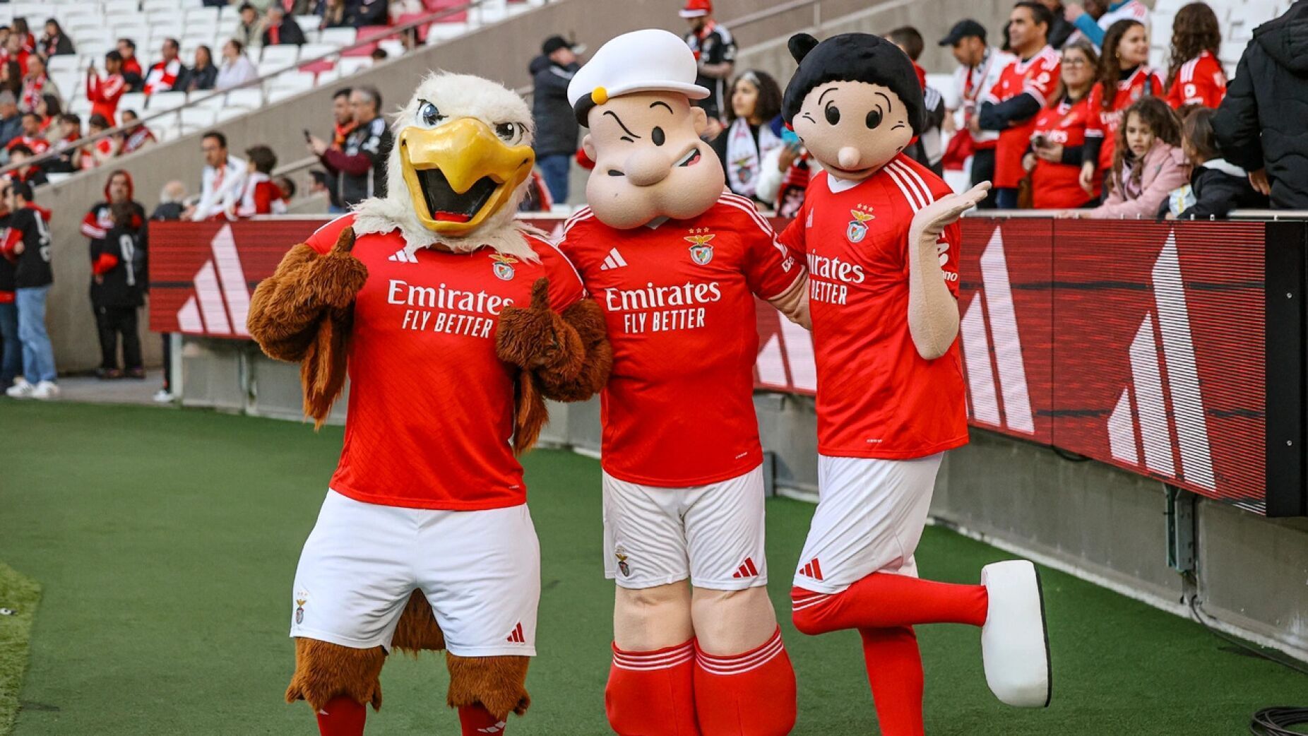 Clube europeu anuncia Popeye e Olívia Palito como ‘novos mascotes’