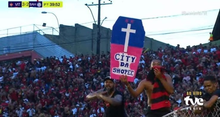 City da Shopee? Torcida do Vitória zoa Bahia após vitória no clássico