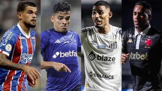Bahia, Cruzeiro, Santos e Vasco são os principais ameaçados