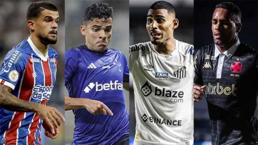 Bahia, Cruzeiro, Santos e Vasco são os principais ameaçados