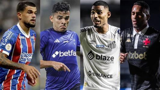 Bahia, Cruzeiro, Santos e Vasco são os principais ameaçados