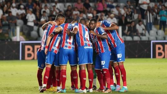 Bahia em empate diante do Santos, na Copa do Brasil
