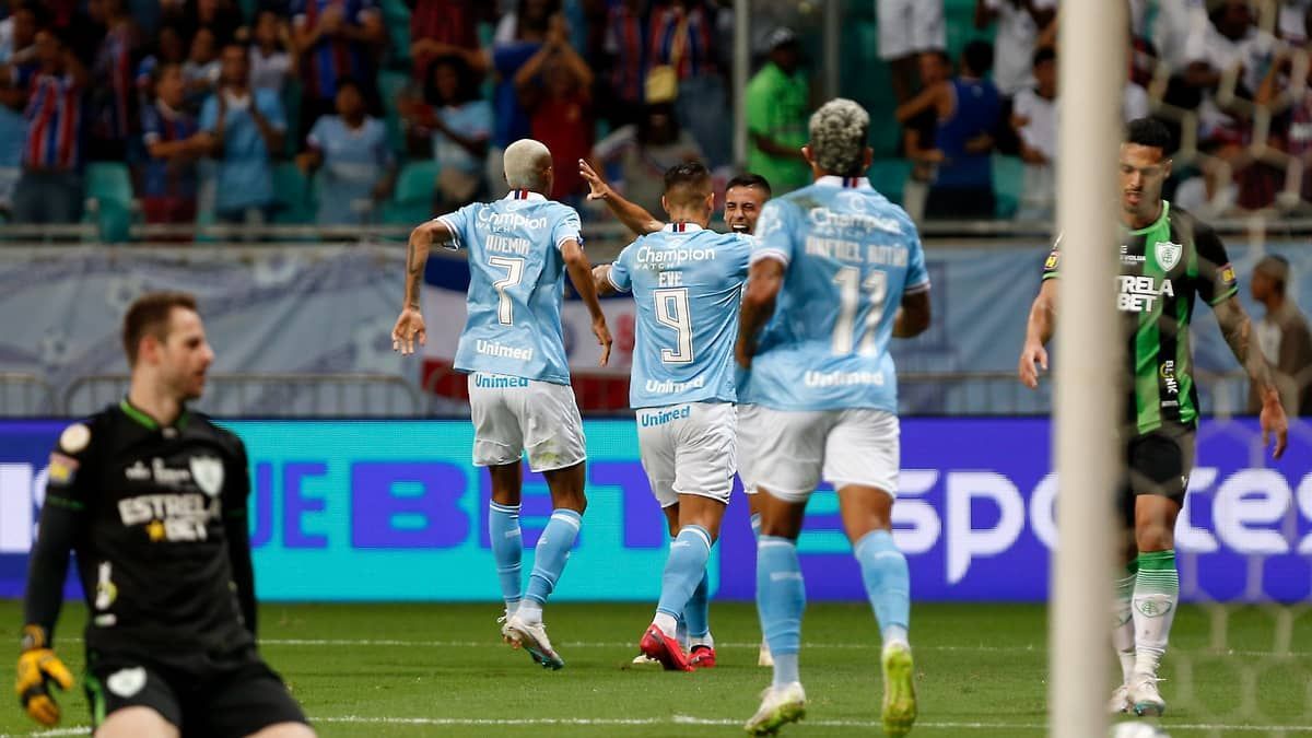 América perde para o Bahia, volta à lanterna e se afunda no Brasileiro