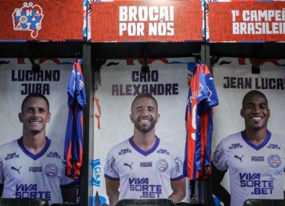 Vestiário do Bahia na Fonte Nova preparado para Bahia x Juventude, pelo Brasileirão 2025