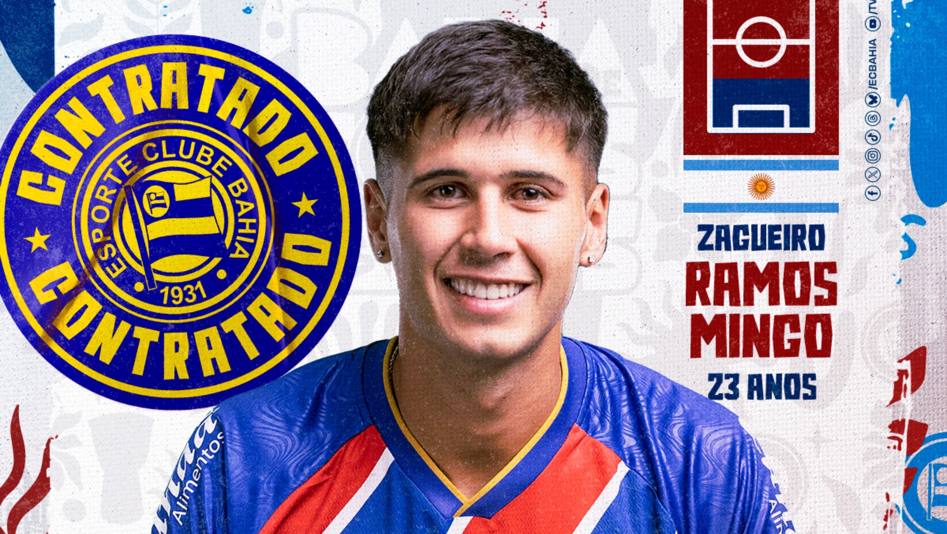 Bahia anuncia contratação de zagueiro argentino que já foi alvo do Cruzeiro