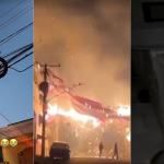 Vídeo: antes de balão cair em SP, carros foram arrastados e moto ficou presa em rede elétrica