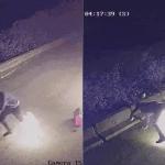 Vídeo: criminoso fica com pernas em chamas após tentar atear fogo em centro comercial