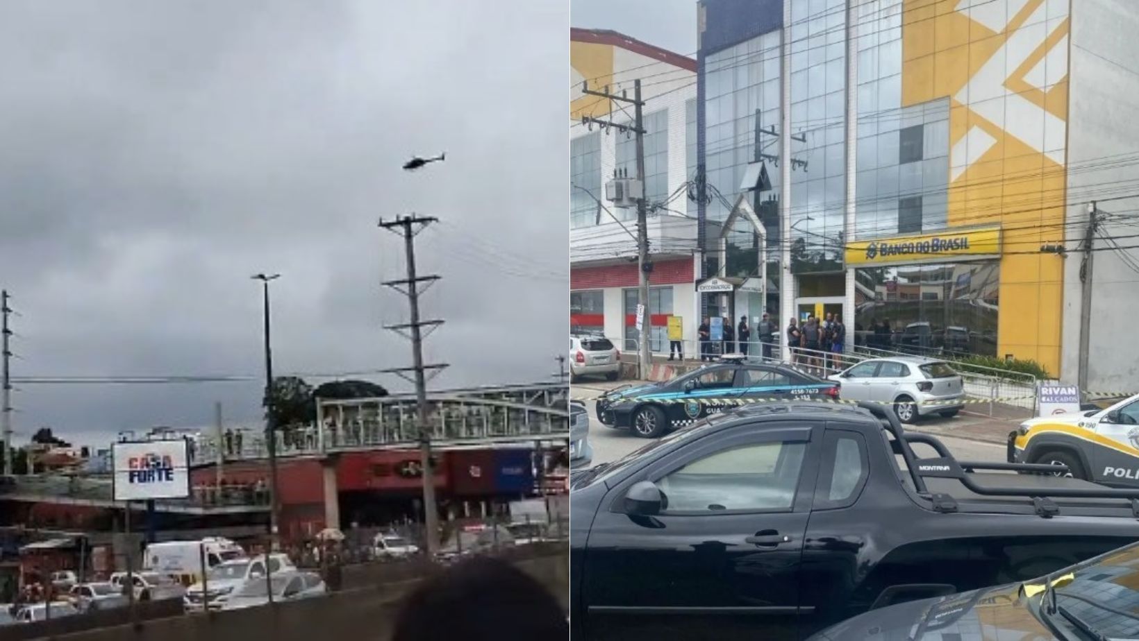 Bandidos fazem reféns em banco na Grande São Paulo e polícia isola local