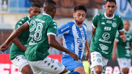 Com dois gols em sete minutos, Paysandu vira e bate Guarani pela Série B