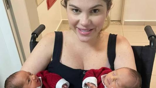 Bárbara Evans e os filhos mais novos