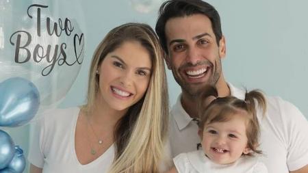 Bárbara Evans, o marido e a filha