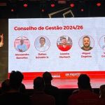 Barcellos, presidente do Inter, alfineta Melo, da oposição em evento