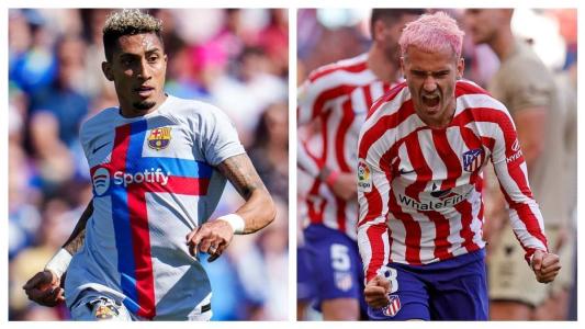 Barcelona, de Raphinha, enfrenta o Atlético de Madrid, de Griezmann, no Camp Nou