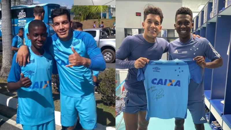 Volante do Cruzeiro relembra foto e presente de Romero, que manda recado