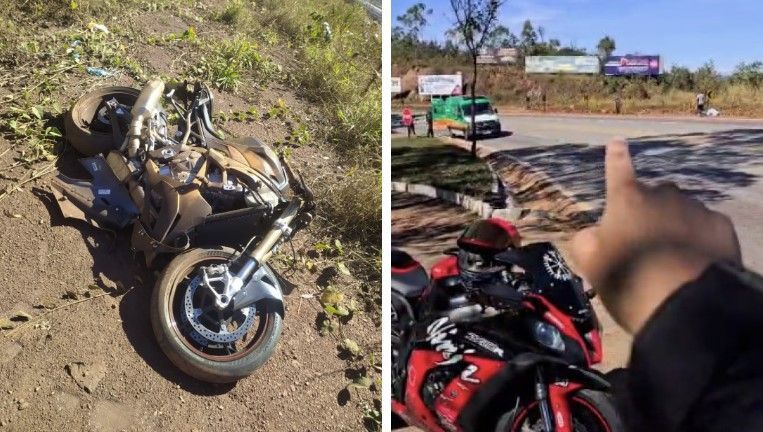 Vídeo: motociclista de BMW que morreu na BR-356 'arrancou' placa em curva perigosa
