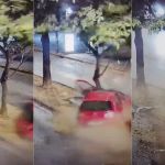 Vídeo mostra batida violenta de carro em árvore na av. Barão Homem de Melo, em BH