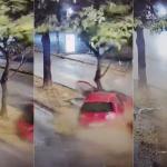 Vídeo mostra batida violenta de carro em árvore na av. Barão Homem de Melo, em BH
