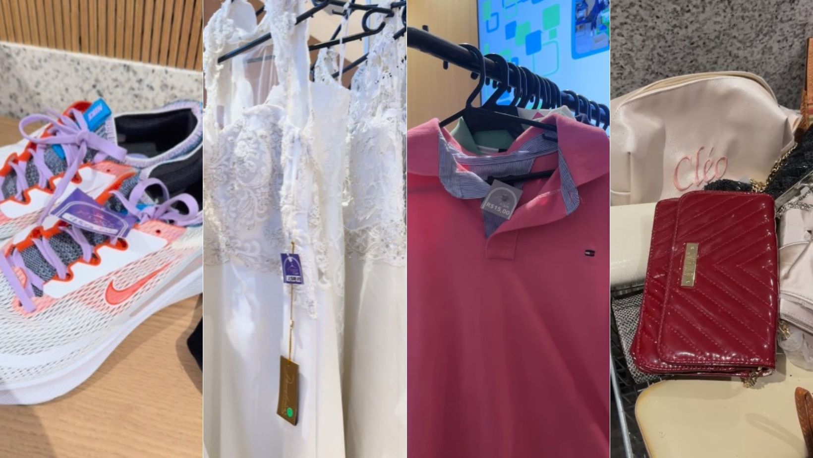 Vestidos de noiva e artigos de grife: Bazar do Bem oferece peças a partir de R$ 10 em BH