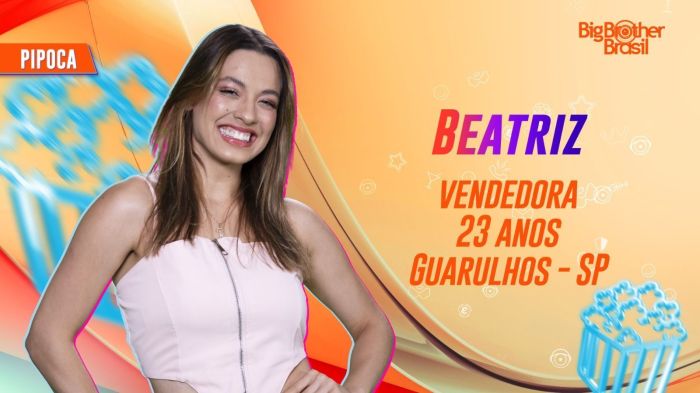 Beatriz, de 23 anos, é parte do grupo Pipoca do BBB 24