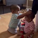 Vídeo: mãe raspa os cabelos de bebês gêmeas para evitar brigas com puxões