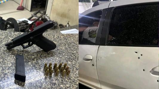 Suspeito foi preso e autuado em flagrante pelos crimes de homicídio