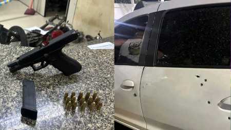 Suspeito foi preso e autuado em flagrante pelos crimes de homicídio