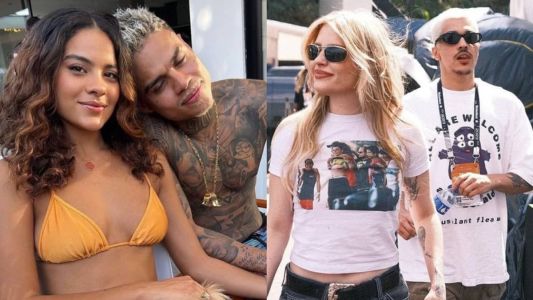 Bella Campos e MC Cabelinho (à esq.), Luísa Sonza e Chico Veiga (à dir.); casais terminaram relacionamento após traições