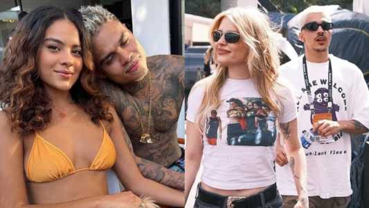 Bella Campos e MC Cabelinho (à esq.), Luísa Sonza e Chico Veiga (à dir.); casais terminaram relacionamento após traições