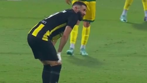 Benzema se machuca em jogo da Liga Saudita
