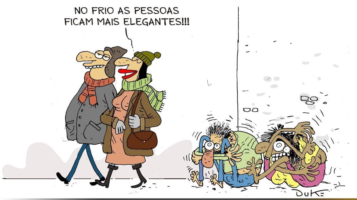 Charge do Duke: As pessoas ficam mais elegantes no frio?