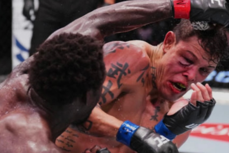 Caio Borralho em ação no UFC