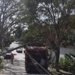 Caminhão bate e atinge poste na região Nordeste de BH