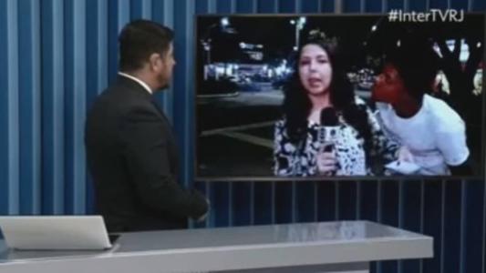Bianca Chaboudet foi importunada durante entrada em jornal ao vivo
