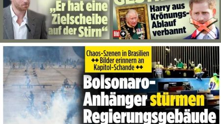 Bild, da Alemanha, repercutiu a invasão ao Congresso Nacional brasileiro