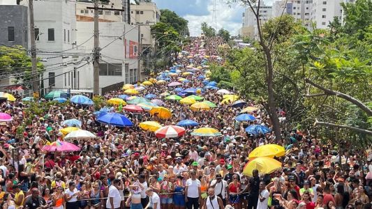 Bloco Baianeiros, que desfilou neste domingo (19)