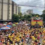 Carnaval: foliões se concentram na Avenida Brasil para o bloco Beiço do Wando