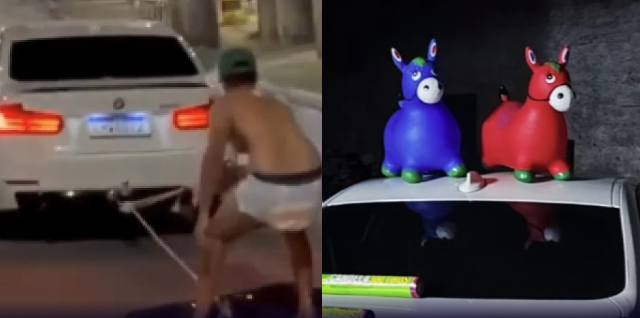Dono de BMW filmado puxando homem que' surfava' em avenida de BH é preso