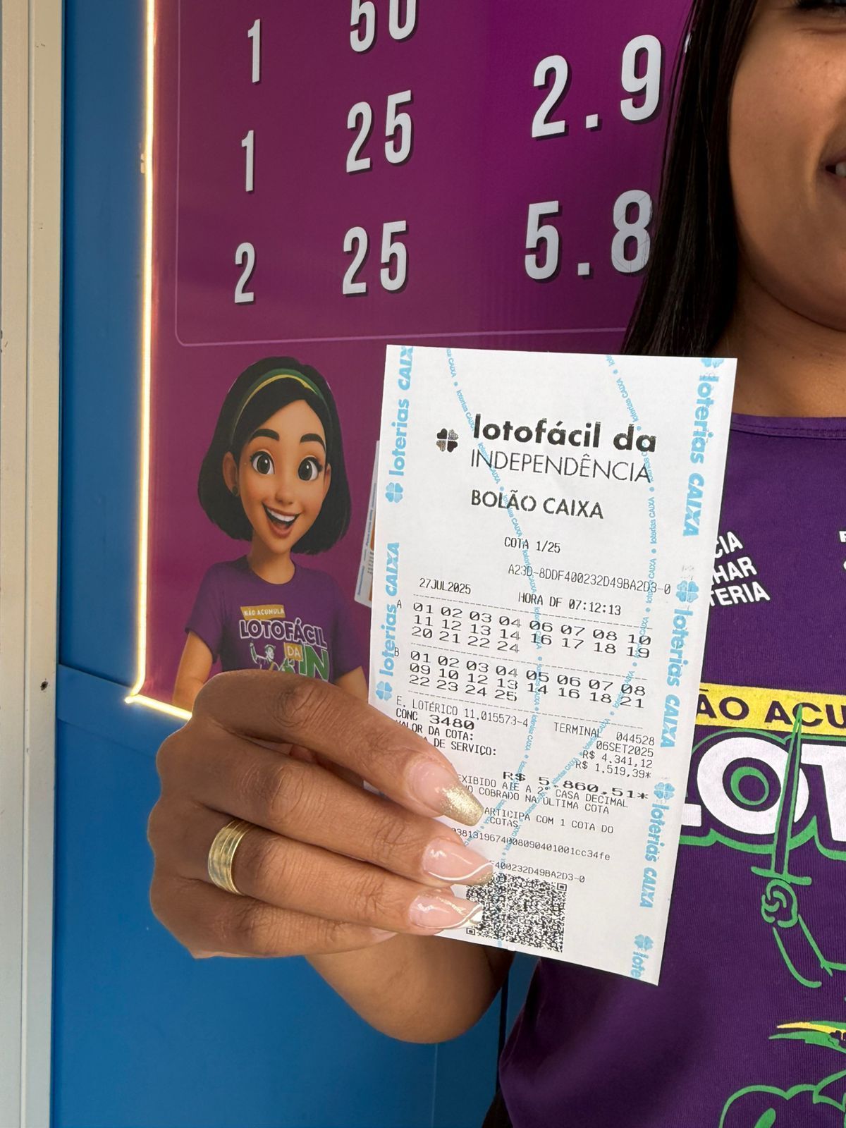 Lotofácil da Independência: bolão de R$ 200 mil vende 84% das cotas em 21 dias