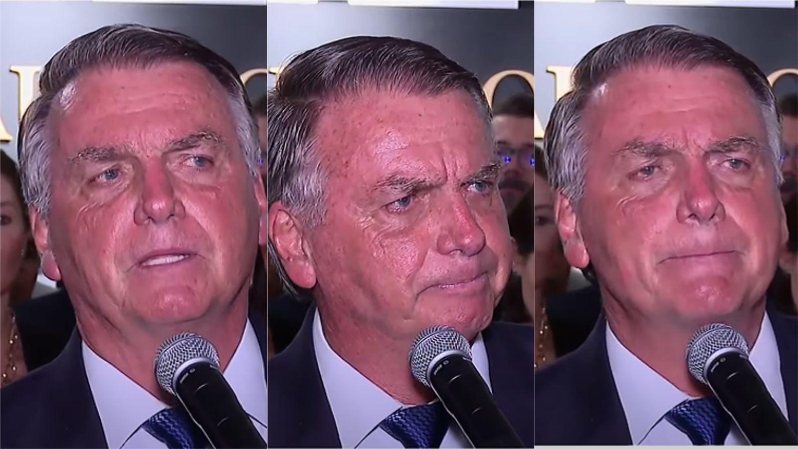 Bolsonaro chora, cita ‘Nazifascismo’ e agradece Trump por ‘abraço’ a Eduardo