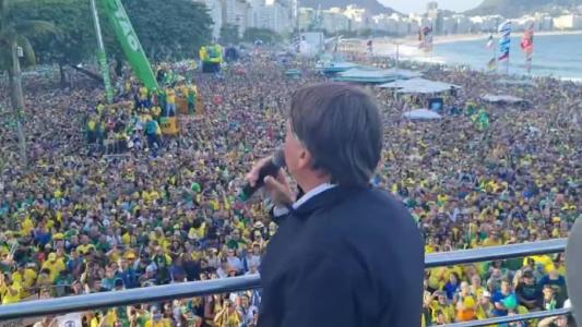 Bolsonaro discursou para apoiadores em evento no 7 de setembro, no Rio de Janeiro