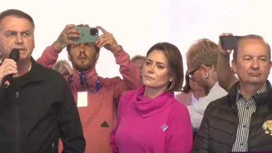 Bolsonaro e Michelle participaram de evento em Santa Catarina