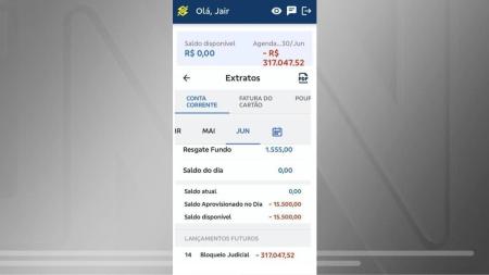 Bolsonaro sofre novo bloqueio judicial de R$ 317 mil por não ter usado máscara na pandemia.