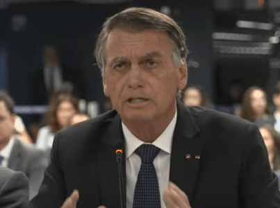 Bolsonaro em depoimento no STF nesta terça-feira (10)
