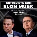Perfil ligado a Bolsonaro anuncia entrevista com Elon Musk na noite deste sábado
