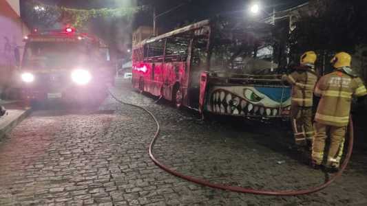 Bombeiros combatem incêndio em 'Tranzinho da Alegria' em Coronel Fabriciano