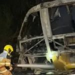 Ônibus que pegou fogo em BH perdeu freio antes de bater em poste
