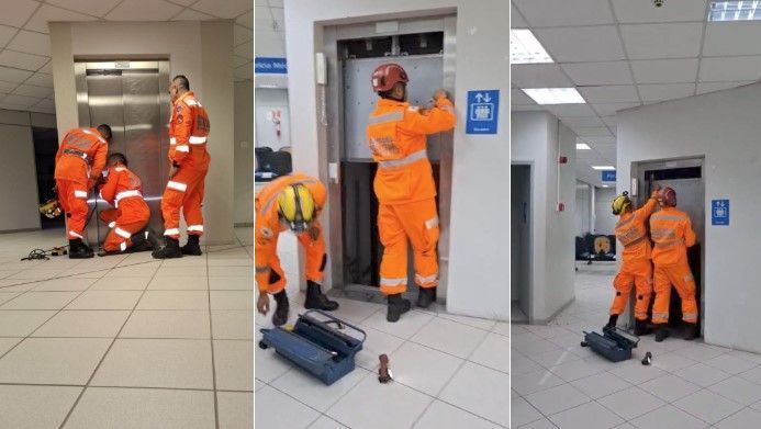 Mulher fica presa por três horas em elevador do INSS após apagão em Minas