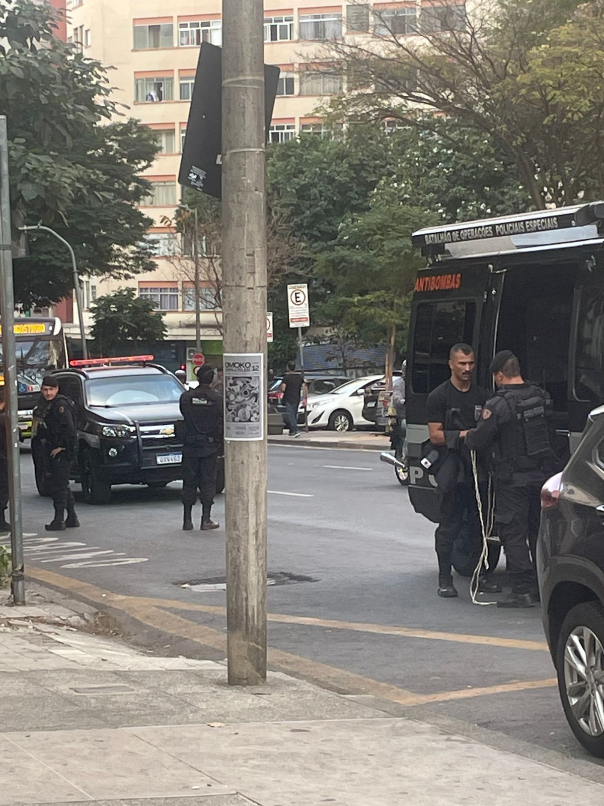 Bope é acionado por suspeita de bomba no Sindicato dos Jornalistas, em Belo Horizonte