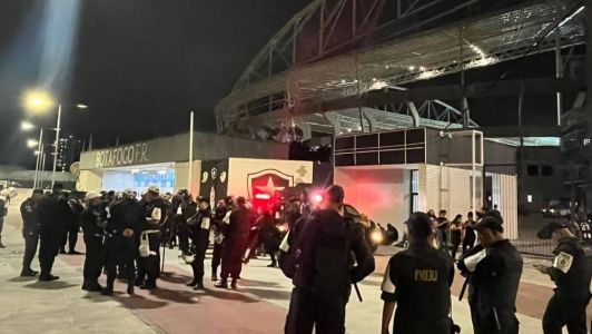 Botafogo deixou o estádio com policiamento reforçado