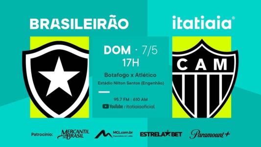 Botafogo e Atlético se enfrentam às 17h, pelo Brasileirão